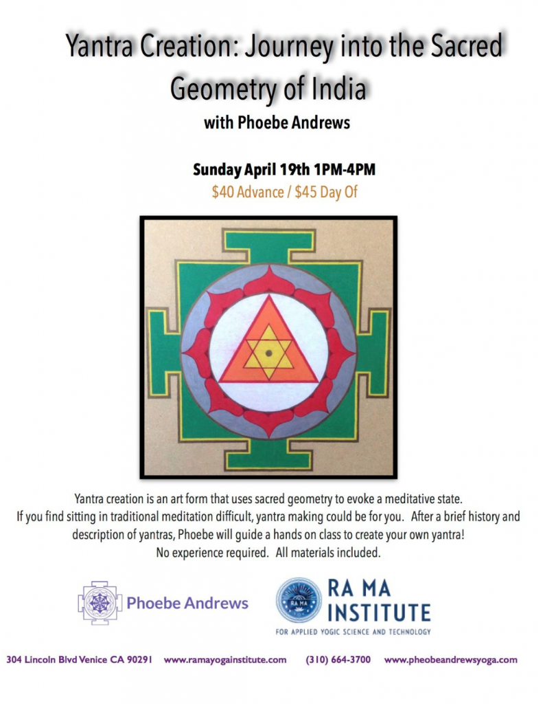 Yantra Event to Find Inner Peace April 19