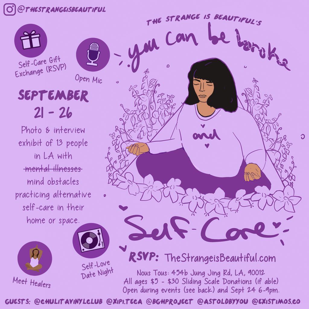 "You Can be Broke and Self-Care" Exhibit Sept 21-26